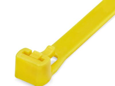 CTie 250x7.6mm Hersluitbare Nylon Tyraps geel | Per 100 stuks