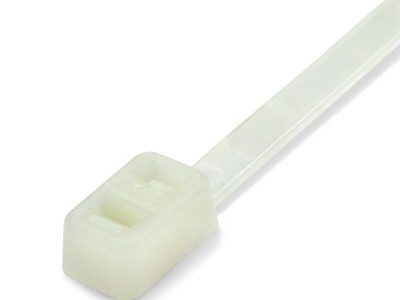 Ctie 370x4.8mm Nylon Tyraps - dubbele sluitkop - wt | Per 100 stuks