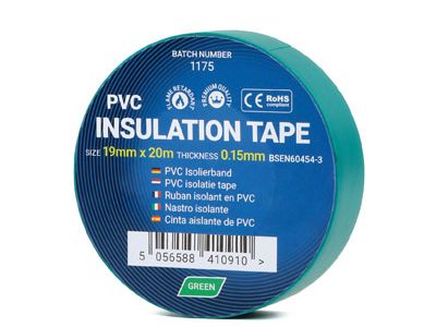 PVC Isolatietape - 19mm x 33m - Groen