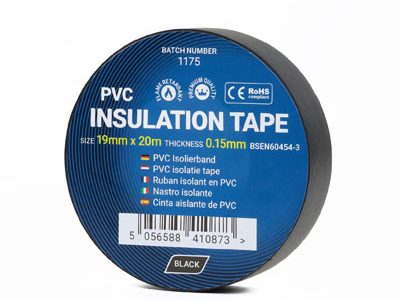 PVC Isolatietape - 19mm x 33m - Zwart